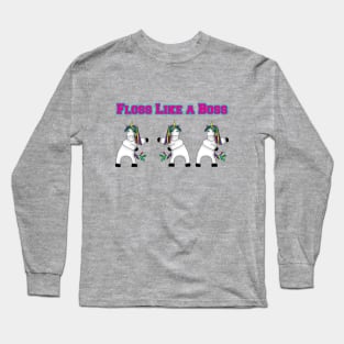 Floss Like A Unicorn Boss Long Sleeve T-Shirt